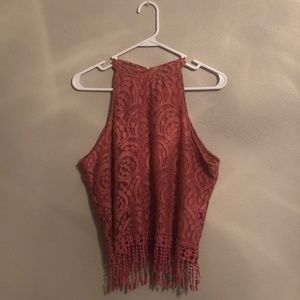 Rue 21 - Large -Sleeveless Lace Rose top